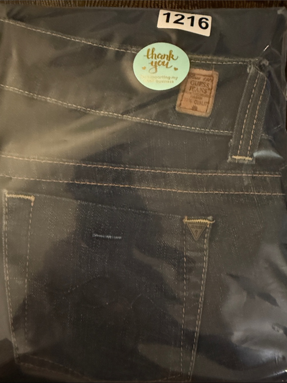 Guess Bootcut Stretch Dark Indigo Flare Jeans Pockets Sz 29 | EUC - Picture 10 of 10